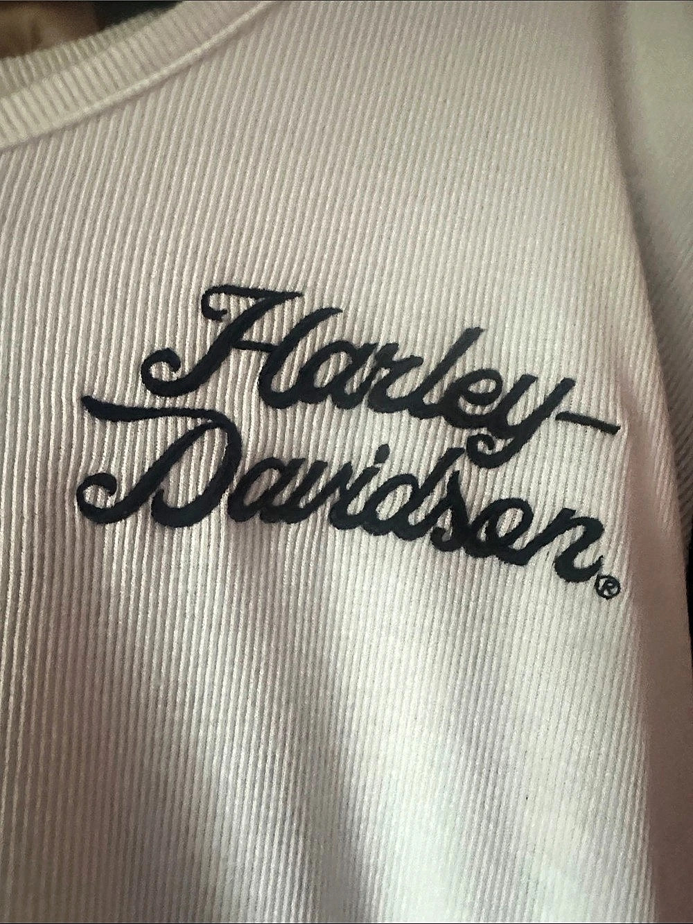 Harley-Davidson Long Sleeve Graphic Tee White & Black Like New: Size 1W / fitsXL - Picture 5 of 6